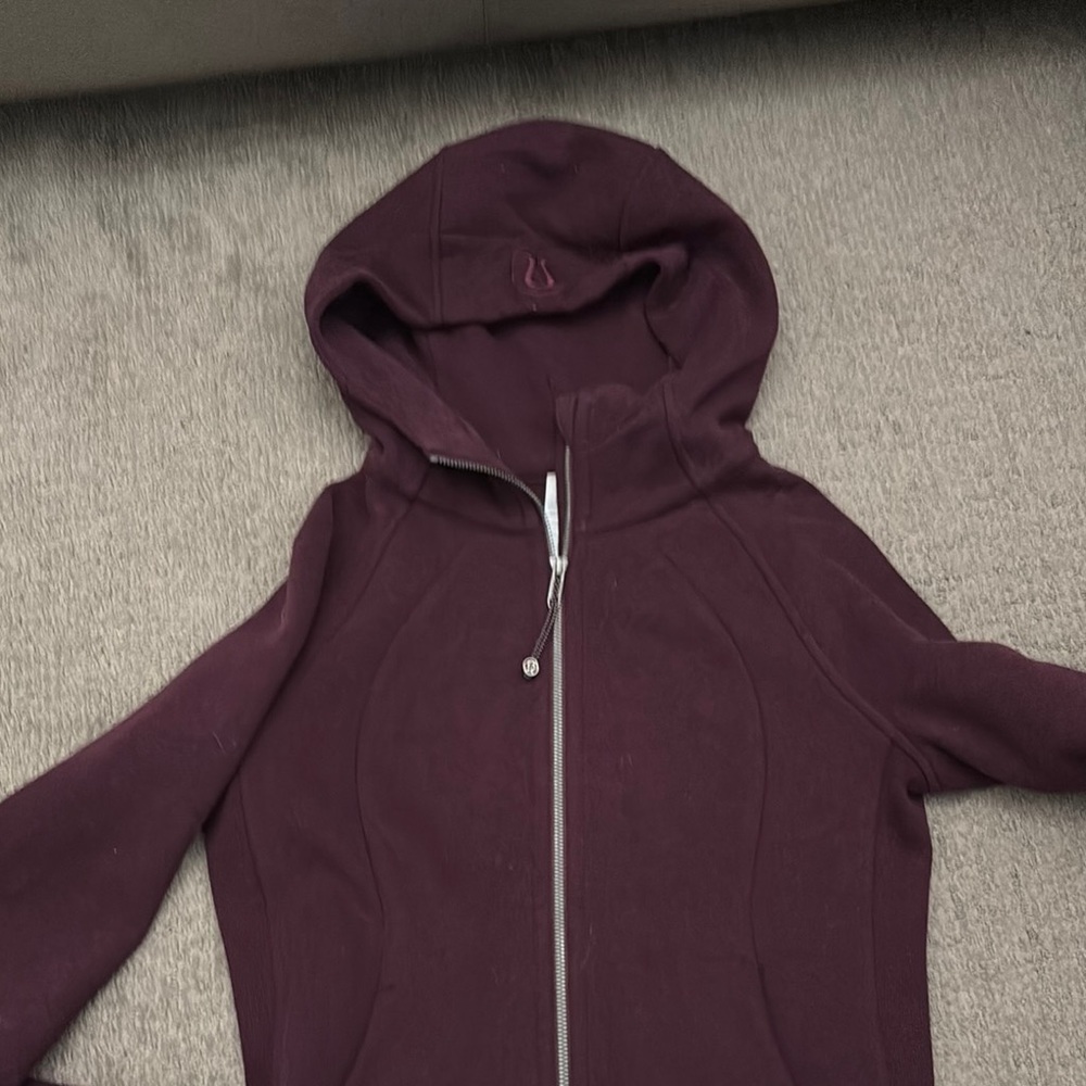 Burgundy Zip-Up Hoodie